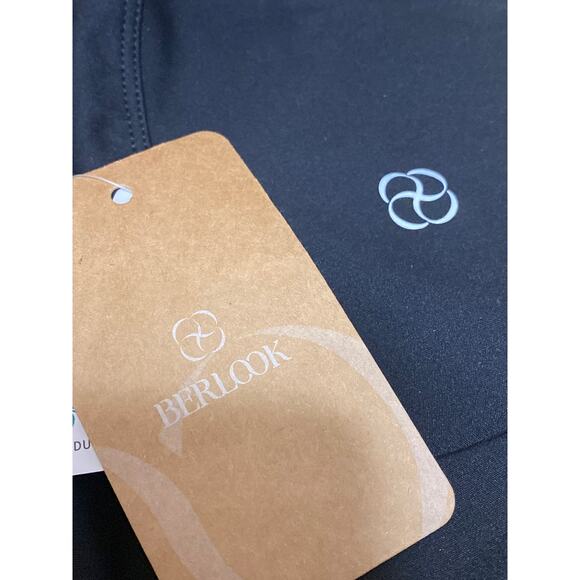 NEW Berlook Black Mid Rise Cinch Back Yoga Workout Athletic Leggings Pants Sz XS - Picture 4 of 4